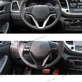 Lsrtw2017 Fibra de Carbon Abs Volan Masina Benzi Ornamente pentru Hyundai Tucson 2016 2017 2018 2019 2020 Accesorii Auto
