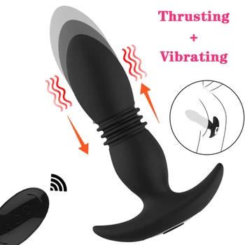 Anal Vibrator Sex Masculin, Prostata Pentru Masaj Wireless De Control De La Distanță Telescopic Dildo Vibrator Anal Vibrator Anal Jucarii Sexuale Pentru Barbati