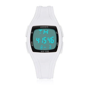 Digital cu Led-uri pentru Femei ceasuri Sport de Moda Alb de silicon, rezistent la apa Lady Ceas fată băiat ceasuri relogio feminino 5077