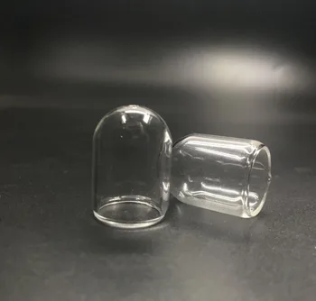 25x18mm en-gros mini tube bell borcane glob de sticlă cu bule de acoperire cupola doresc diy sticlă flacon pandantiv colier constatările 10buc