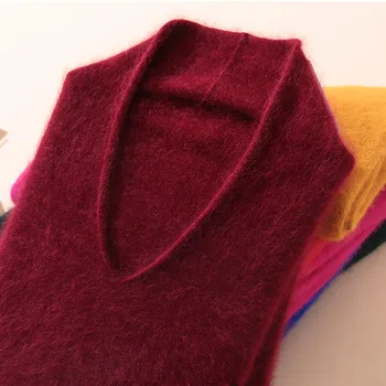 Lafarvie V Gât Nurca Cașmir Pulover Femei Topuri Gros De Sertizare Pulover Mujer Supradimensionate Tricotaje Iarna Îmbrăca Înaltă Calitate