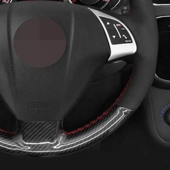 Carbon Fib Piele De Căprioară Capac Volan Pentru Fiat Grande Punto, Bravo, Linea 2007-2019 Qubo Doblo Opel Combo Vauxhall Combo 2012-2017 5153
