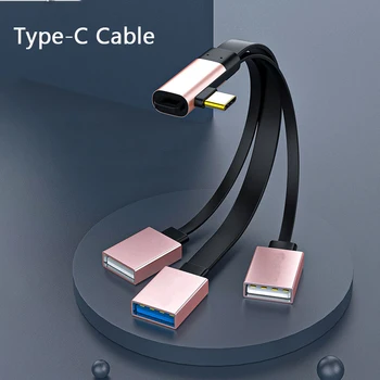 3 În 1 Porturi USB 3.0 Type-C Hub de sex Masculin La Feminin Ipul-C USB3.0 Putere de Port de Încărcare Hub OTG Cablu Adaptor Adaptor de Conversie