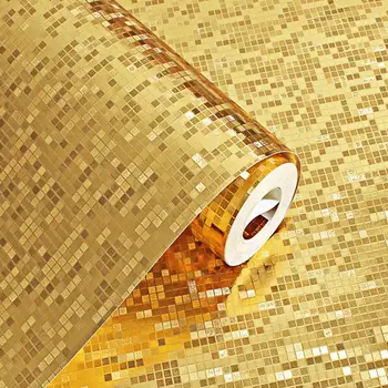 Noi 10M*53CM 3D Impermeabil Sclipici de Efect de Oglindă Mini Mozaic Strălucire Reflexia Luminii foita de Aur foita de Argint Tapet KTV