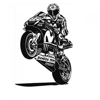 Curse de Moto GP de Curse de Motociclete Autocolant Decal Postere de Perete de Vinil Pegatina Decor Mural Autocolant si eu o bicicletă de Curse Decalcomanii