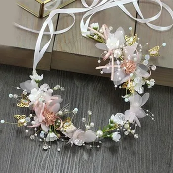 2020 coreene noi fire de mătase, flori mireasa frizură mireasa frumusete de nunta accesorii de par pentru fete roz ornament de par