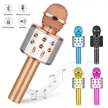 Wireless Bluetooth Karaoke Microfon Handheld Karaoke Microfon Audio pentru Copii Muzicale Etapă Jucărie Muzicală Cântând Vorbitor Copii Cadou