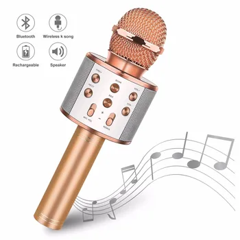 Wireless Bluetooth Karaoke Microfon Handheld Karaoke Microfon Audio pentru Copii Muzicale Etapă Jucărie Muzicală Cântând Vorbitor Copii Cadou