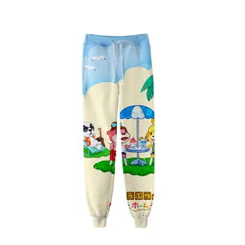 Animal Crossing Pantaloni Casual, Negru Elastic Acasa pantaloni Jambiere imagini de desene animate de Imprimare 3D Sălbatic Hip Hop High street pantaloni