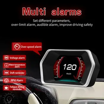HUD-Head-Up Display pentru Auto OBD2 GPS Sistem Dual pentru Afișare în Timp, Kilometraj, Depășirea vitezei de Alarmă și Mai mult