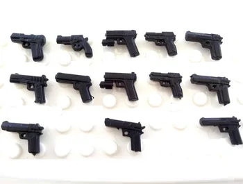 13PCS/SET Pistol de Arme arma Brinquedos Playmobil City Police Militari Bloc Caramida Original Model Mini Jucarii