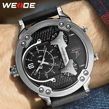 WEIDE Bărbați Ceas Analogic Ceas Reloj Hombre Militare Cuarț Topuri Brand de Lux de Afaceri mai Multe fusul Orar 2020 pentru Bărbați Ceasuri