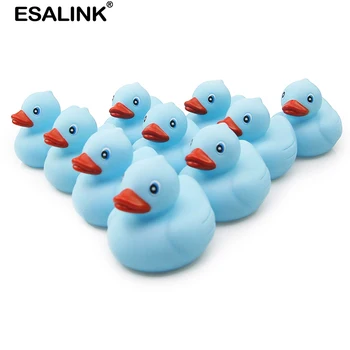 ESALINK 10buc 7Cm Albastru Seria de Înot cu Apă de Jucării Colorate Moale Plutind Rață de Cauciuc de Baie Jucărie Pentru Copii Jucarii de Baie