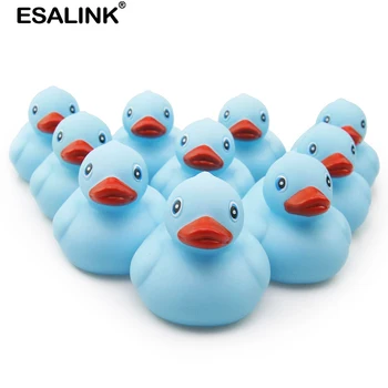 ESALINK 10buc 7Cm Albastru Seria de Înot cu Apă de Jucării Colorate Moale Plutind Rață de Cauciuc de Baie Jucărie Pentru Copii Jucarii de Baie