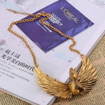 Moda Înger Aripă Colier de Aur Guler Cal Rihanna Pandantiv Lanț Colier pentru Femei
