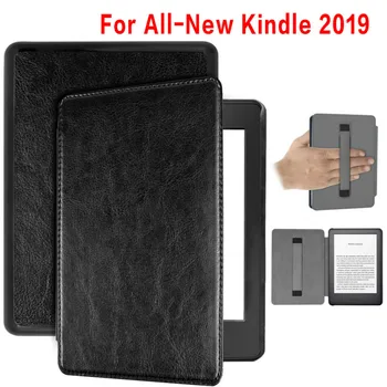 Pu Piele Caz pentru Amazon Toate-Nou Kindle pentru 2019 Kindle Touch Cazul a 10-a Generație Magnet Acoperă cu Suport de Mână