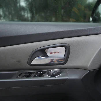 4buc din oțel inoxidabil în interiorul ușa castron Autocolante Pentru Chevrolet Cruze sedan, hatchback 2009-2012 autocolante Auto Accesorii Auto