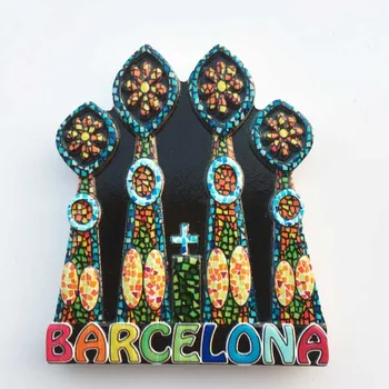 BABELEMI Suvenir Barcelona Spania Catedrala Sagrada Familia Frigider Autocolant Magnetic Magnet de Frigider de Bucatarie Acasă Decorare 5387