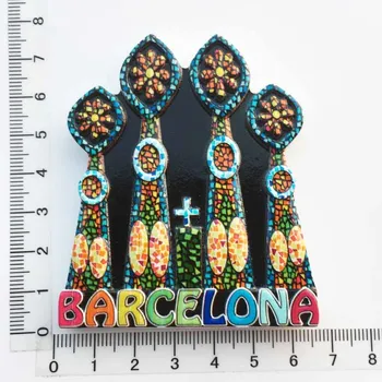 BABELEMI Suvenir Barcelona Spania Catedrala Sagrada Familia Frigider Autocolant Magnetic Magnet de Frigider de Bucatarie Acasă Decorare