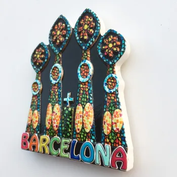 BABELEMI Suvenir Barcelona Spania Catedrala Sagrada Familia Frigider Autocolant Magnetic Magnet de Frigider de Bucatarie Acasă Decorare