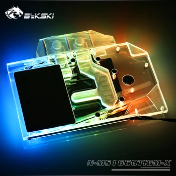 Bykski Apă Bloc folosi pentru MSI GeForce GTX 1660 Ti Jocuri X 6G / Plin de Acoperire de Cupru Radiator Bloc/ 12V RGB Lumina/ 5V-O-Lumina RGB