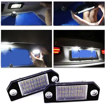 1 x Masina 12V-24 LED-uri Lumina Placa de Exterior Lămpi cu Lumină de inmatriculare Auto Lampă Pentru Ford Focus
