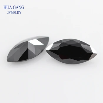 5A Negru Marquise Forma Genial Tăiat CZ Piatra Sintetice Pietre Cubic Zirconia Pentru Bijuterii, Dimensiune 1.5x3~10x20mm Transport Gratuit