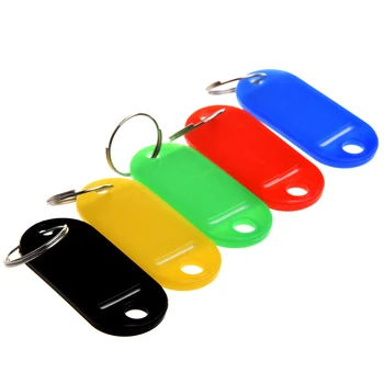 30 X Colorate din Plastic Brelocuri Depozitare ID-ul Tag-uri Etichete Cheie Inel cu Numele Carduri Pentru Multe Utilizări - Buchete De Chei Depozitare