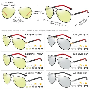 Aluminiu Magneziu Bărbați ochelari de Soare Barbati Polarizat Ochelari Fotocromice oculos de sex Masculin Zi, noapte de Noapte Viziune Ochelari de Accesorii Pentru Barbati