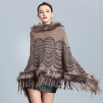 New sosire mare de moda șal Poncho femei în toamna și iarna cald gros solid temperament confortabil elegant eșarfă