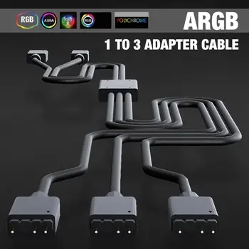De înaltă Calitate Cablu Adaptor Flexibil Rezistent la 1 La 3 Cablu Splitter Pentru Adresabile RGB LED Fan