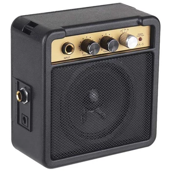 Electric Amplificator pentru Chitara Amplificator Difuzor de 5W cu 6,35 mm Intrare 1/4 Inch Ieșire pentru Căști Acceptă Volum Ton de Ajustare 55759