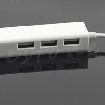 1 buc Alb USB-C USB Type C la USB mai Multe HUB Cu 3 Porturi Ethernet RJ45 Lan Adaptor Pentru Macbook Laptop PC de Înaltă Calitate