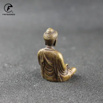 Statuie a lui Buddha retro cupru pur Tathagata Sculptura Hindus Fengshui Figurina Meditație Miniaturale de Decor Acasă Meserii Decorative 5648
