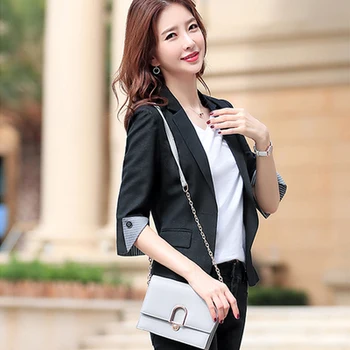 2021 Nou coreean Femei Blazere Și Jachete Scurte Costum Office Lady Mozaic Paltoane Și Jachete Plus Dimensiune 3xl Elegant Formale de Lucru