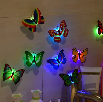 De Vânzare la cald 10 BUC Autocolante de Perete Butterfly Lumini LED Copii Living Home Decor strălucire în întuneric autocolant 3D Decorare Casa