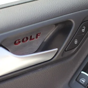 4buc oțel inoxidabil interior masina se ocupe de emblema autocolant pentru VW golf6 golf7