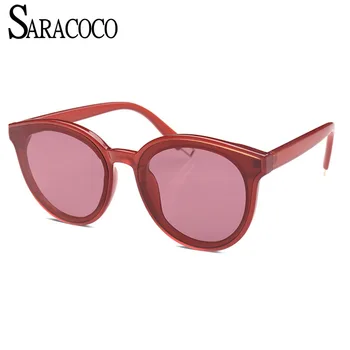 SARACOCO Bomboane de Culoare Clrear Cadru ochelari de Soare Cateye Femei 2017 Brand de Moda Designer de Nuante Ochelari de Soare de sex Feminin SR81