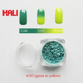VINDE sensibile la temperatură, pigment de culoare pentru a culoare termocromice pigment pulbere, 31C verde la galben, 1 lot=10gram, transport gratuit