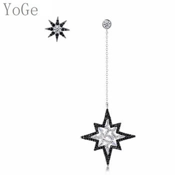 YoGe de Nunta si Petrecere de Bijuterii pentru Femei, E0111 moda AAA CZ în formă de stea asimetrice și picătură cercei stud