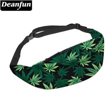 Deanfun 3D Imprimate Talie saci de frunze Verzi borseta cu Fermoar pentru Femei care pleacă YB7 5807