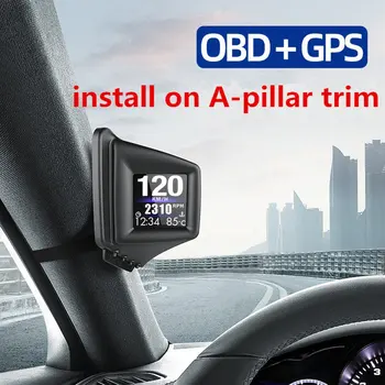 AP-1 Masina HUD Head-Up Display OBD GPS Auto-styling Durabil Practice Convenabil Temperatura Apei de Tensiune Viteză de Afișare Universal
