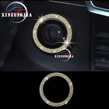 Pentru Mercedes-Benz a B C E CLA, GLA ML GL GLK CLS Clasa de Argint, Aur, Cristal Stil Cheia de Pornire a Motorului Capacul Ornamental