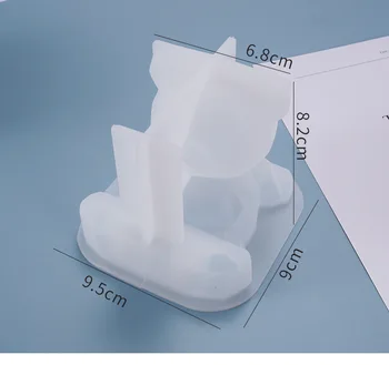 Minunat desen Animat tridimensional urs drăguț suport ornament Silicon Mucegai de Luare de Bijuterii instrument DIY UV rășină epoxidică matrite meserii