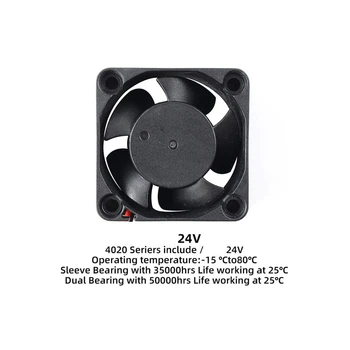 Imprimanta 3D parte 4020 DC răcire ventilator 24V fără Perii poartă mini cooler 40mm ventilator radiator 40x40x20mm de înaltă calitate 40*40*20