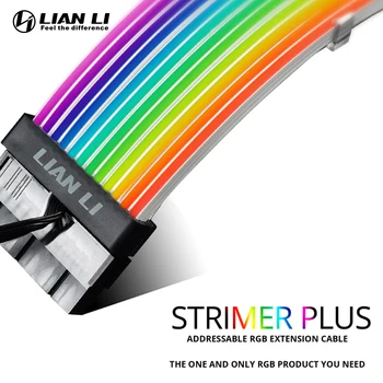 Cablu de extensie Kit Lian Li Strimer Plus Rgb Pc-ul Adresabil 5v-O-Rgb prin cablu pentru Placa de baza Atx 24pin PCI-E Gpu 8pini Formulamod