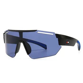 2021 Moda Supradimensionate Una Bucata ochelari de Soare Barbati Femei la Modă fără ramă Mare Cadru Ochelari de Soare Sport în aer liber Conducere UV400 Ochelari