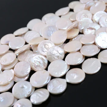 Cel Mai bun-de Vânzare Naturale Baroc Pearl 17-18mm Butonul Mare Rotund Perle lucrate Manual DIY-în Formă de Perle Albe, Perle Naturale Albe