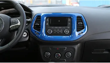 Sansour ABS 3.5 Inch tabloul de Bord GPS Decorare Acoperire Cadru Interior Accesorii Autocolante Pentru Jeep Compass 2017 Masina de Styling