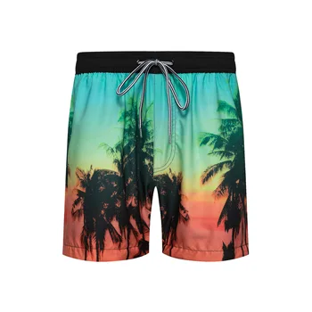 Barbati pantaloni scurți 3D imprimate bărbați pantaloni scurți de plajă vacanță pe plajă casual pantaloni scurți de moda de talie mijlocie cordon barbati board shorts